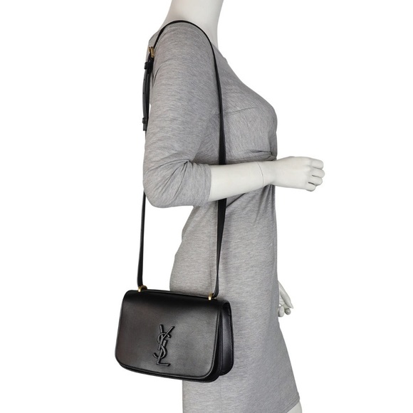 Yves Saint Laurent Spontini Saddle Bag Black in Smooth Calfskin Monogram Camera - Picture 4 of 17